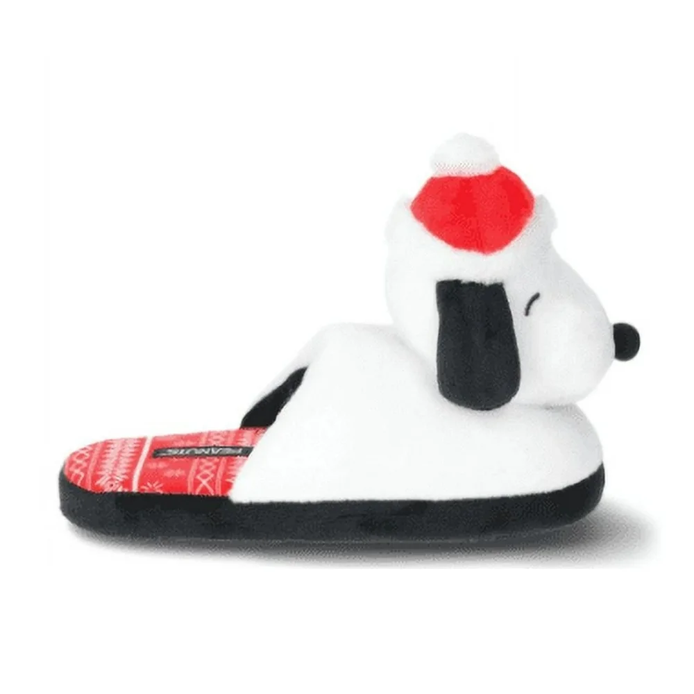 Snoopy Plush Slippers with Red Hat